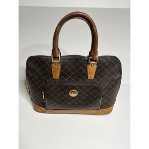 Rioni Moda Italia Satchell Top Handles Signature Logo Leather Hand Bag